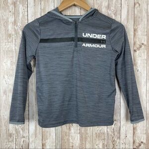 Under Armour 1/4 Zip Long Sleeve With Hood Size Youth Small